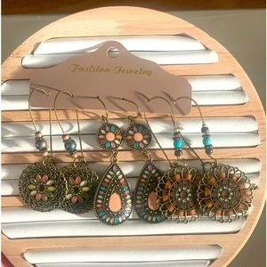 Boho earrings set